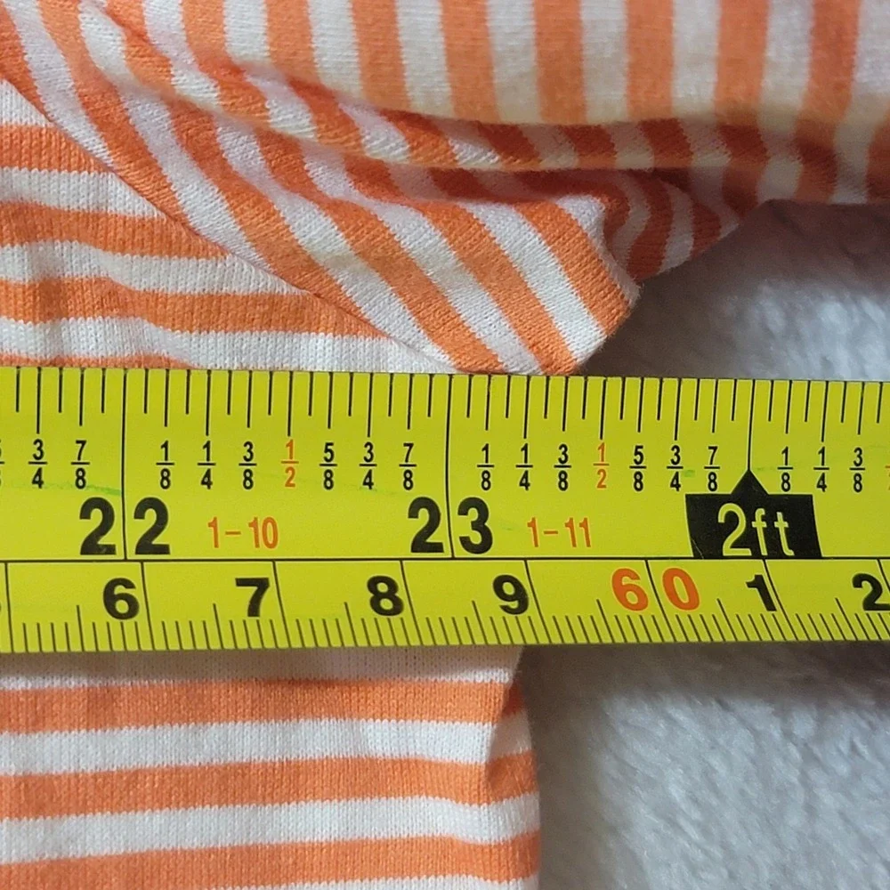 Polo Ralph Lauren Golf Polo Shirt Large Orange Striped Casual Collared Pima Soft